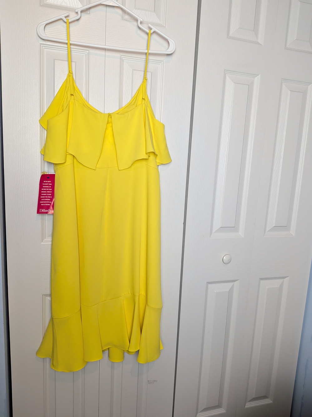 Trina Turk Bright Yellow Ruffle Midi Dress - Picture 5 of 8